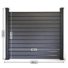 Vysoko kvalitné ľahko zmontované drevo plastové kompozitné WPC plot